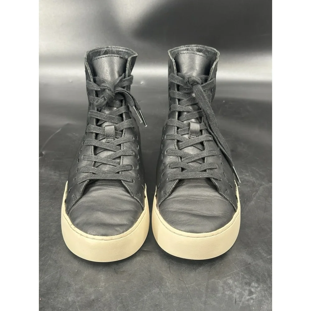 Frye Lena Hiker Black Leather High Top Sneakers Ankle Women's Sz‎ 8M (3470390)